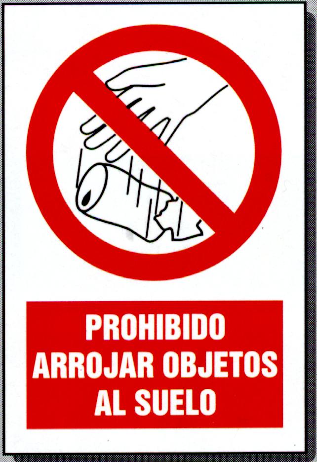 1 Proh arrojar obj suelo  IMAGENES FOTOS DIBUJOS